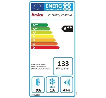 Amica VT 862 AL nízká spotřeba energie
